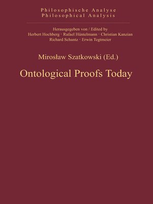 cover image of Ontological Proofs Today